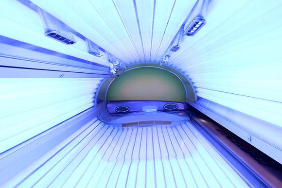 sunbed interior with light tubes